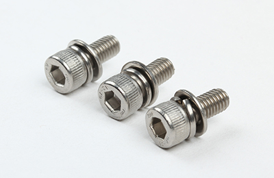 不銹鋼 內(nèi)六角圓柱頭（滾花）帶平、彈墊組合螺釘 DIN912三組合